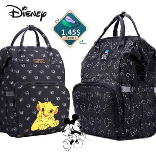Disney USB Diaper Bag Backpack Mummy Maternity Nappy Bag Baby Strolley Bag Lion King Travel Nursing Bag Baby Care Bag Wet Bag