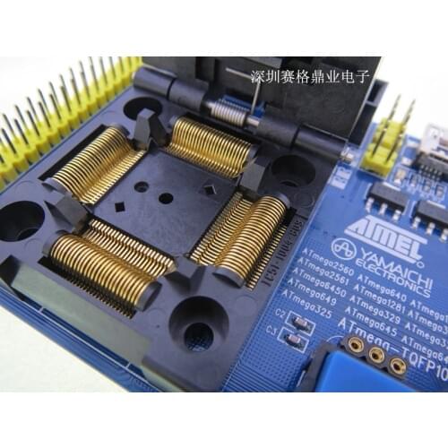Original ATMEL IC Test Seat ATmega2560 ATmega640 ATmega1280 Burning Programm QFP100 Socket Adapte