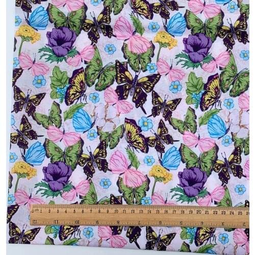 Aesthetic Butterfly Polyester Cotton Fabric Printed Fabric Patchwork Sewing Material Diy Girls Skirt Mask Fabric 50*145CM