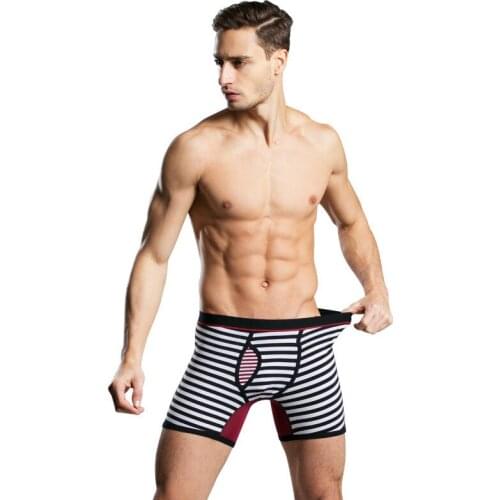 4pcs/lot 4XL 5XL 6XL Plus Size Male Underwear Men boxers Cotton Boxer Shorts Striped Big Size Fat Guy Homme Underpants