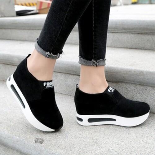 Women Flat Shoes Slip on Casual Platform Shoes Women Winter Platform Shoes Woman Womens Casual Genuine Leather Shoes Slip On