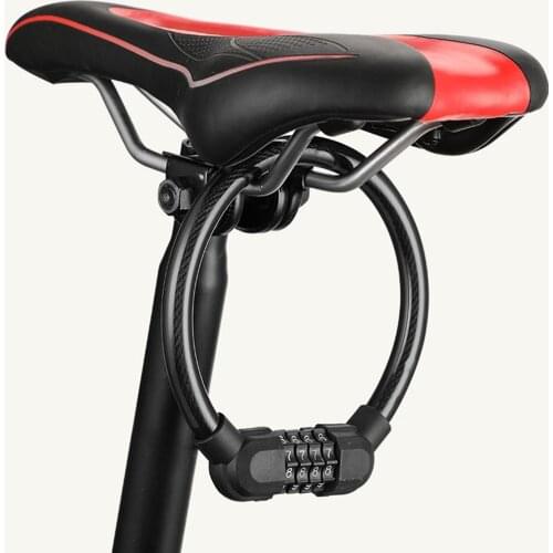 Bicycle Lock Electric Motorcycle Bicycle Four-digit Code Lock Anti-theft Lock Ring Lock Riding Equipment Accessories