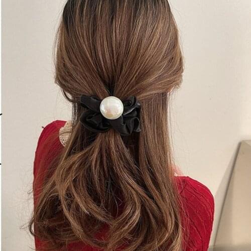 High Quality Pearl Large Intestine Scrunchies Hair Circle Hair Accessories Fashion Women Ponytail Headdress Accessories