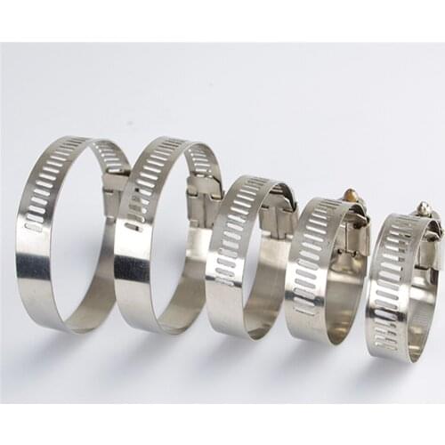 Clamp Stainless Steel Hose Clamp Buckle Tube Clamp Hoop Tube Hoop Strong Hoop Water Pipe Hood Gas Pipe 201 American