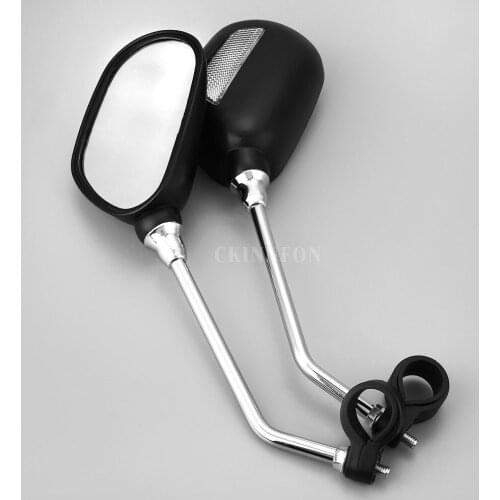 50Pair Bicycle Handlebar Rear View Glass Mirror Bike Cycling Wide Range Back Sight Reflector Angle Adjustable Glass Mirrors