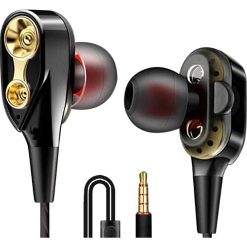 3.5mm AUX Jack Earphones Music HiFi Bass in-Ear Earbuds Headphones with Microphone Volume Control Headset for Cellphone Tablet