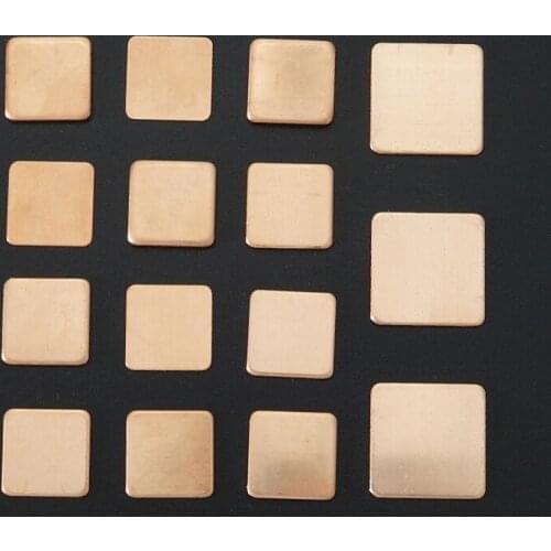 4pcs 20mm*20mm heat dissipation copper sheet internal heat sink for electronic phone computer DIY repair modification