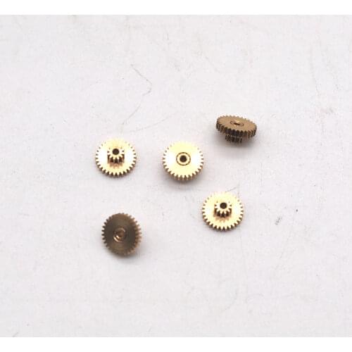 5PCS 0.2 Mold 12 Teeth/30 Teeth Small Module Double Gear Hole 0.98 Straight Tooth Toy Model