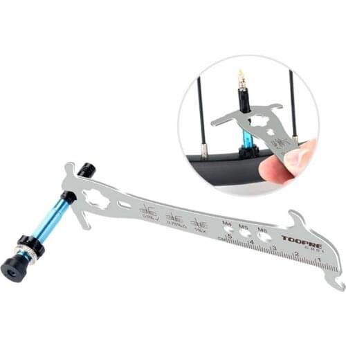 6 in 1 Mountain Bike Chain Length Checker Stainless Steel Bicycle Chain Gauge Wear Measure Indicator Repair Tool