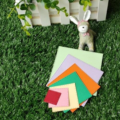 7PCS Square metals cutting dies DIY template, scrapbook, engraving paper cards album crafts cutting dies 8.0CM