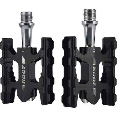 Aluminum DU Lightweight Bicicleta Wide Platform Pedales Flat Folding Bicycle Pedals Ultralight Bicycle Bearing Pedal Standard
