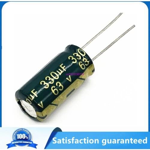 20pcs/lot BC04 high frequency low impedance 63v 330UF aluminum electrolytic capacitor size 10*20 330UF 20