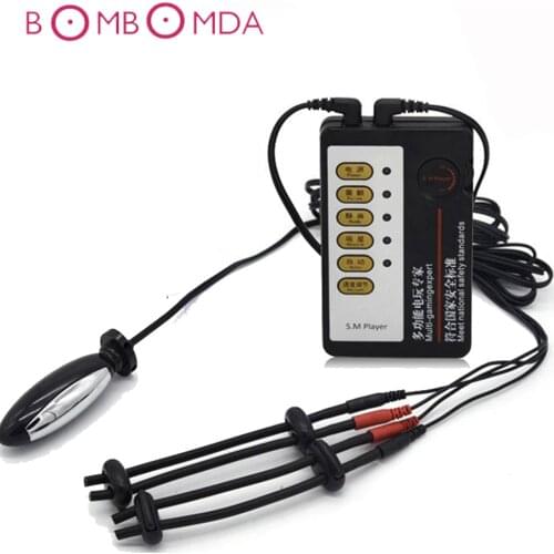 Electric Shock Anal Plug Vibrator For Men Prostate Massager Dildo G spot Stimulate Anal Butt Plug Vibrator Adult Sex Toy For Men