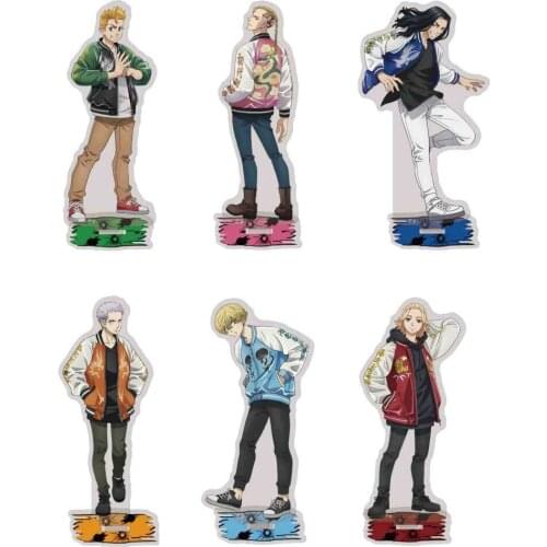 Anime Tokyo Revengers Sano Manjirou Hanagaki Takemichi Acrylic Stand Figure Model Plate Display Desktop Baseball Uniform Series