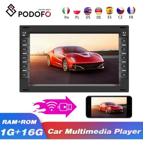 Podofo Radio GPS 2 Din Android Car Multimedia Player For VW Volkswagen Golf Polo TRANSPORTER Passat b5 b6 BORA MK5 SHARAN JETTA
