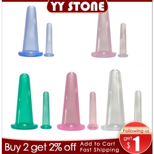 2pcs/4pcs Jar for Massage Body Cups Silicone Vacuum Cupping Ventosas vacuum bank Weight massage Cupping Apparatus vacuum cans