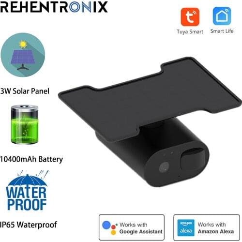 Smart Home Outdoor Waterproof Solar WiFi Battery Camera Tuya APP 1080P HD Wireless Security IP Camera Support Alexa Google Home