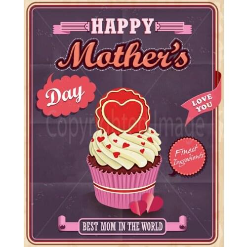 HAPPY MOTHERS DAY LARGE METAL TIN SIGN POSTER WALL PLAQUE VINTAGE STYLE