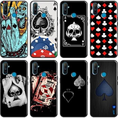 Ace of Spades Poker Cover For OPPO Realme C3 C11 C15 XT 5 6 7 X2 X7 Pro GT Case For OnePlus 8 Pro Nord 7T 8T Cover
