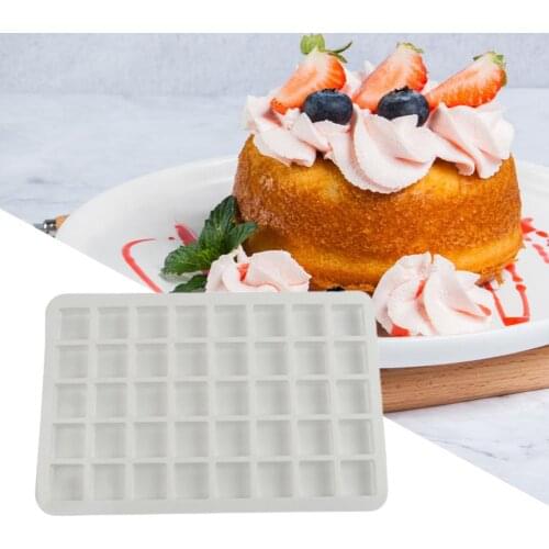 Home Kitchen Cake Mold Cavities Cube Square Caramel Candy Silicone Chocolate Truffles Jelly Ice Tray Mould Bake Decorating Tool