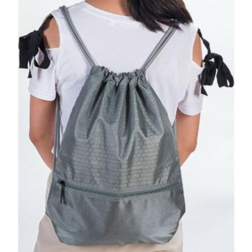 Travel Home String Drawstring Backpack Cinch Sack Gym Tote Bag School Sport Pack