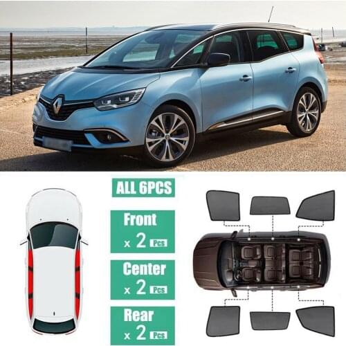 Side Windows Magnetic Sun Shade UV Protection Ray Blocking Mesh Visor Fit For Renault Grand Scenic