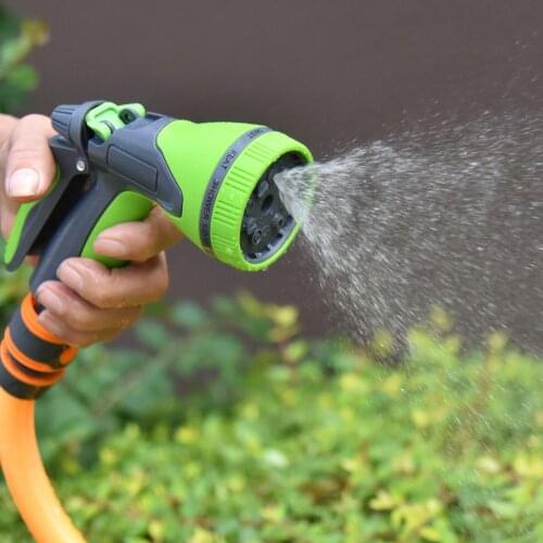 Multifunctional Plastic Adjustable Watering Gun Garden Hose Spray Nozzle Lawn Yard Car Washer Sprinkler Sprayer Cleaning Tool