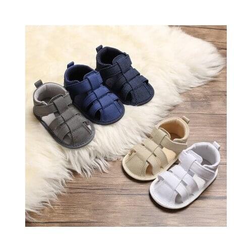 Fashion summer male baby 0-1 years old package foot cotton cloth bottom non-slip magic stickers baby toddler shoes