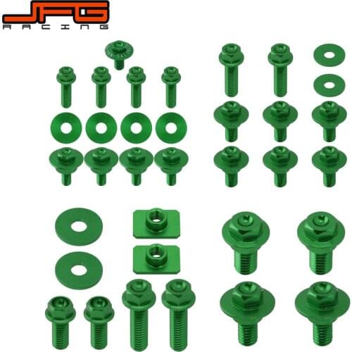 Motorcycle Front Rear Fender Number Plante Radiator Shrouds Seat Side Panels Screw For KAWASAKI KX125 KX250 KX250F KX450F RMZ250