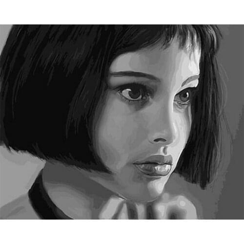 FSBCGT Movie Beauty Girl Oil Painting By Number Kits Hand Painted On Canvas DIY Paint By Number Home Wall Art Decor