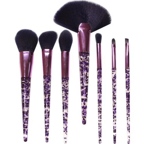 New Women makeup set,Soft Quicksand shape Cosmetics Brush set,High Quality Paillette Handle Brushes kit,Fiber Brush for Makeup