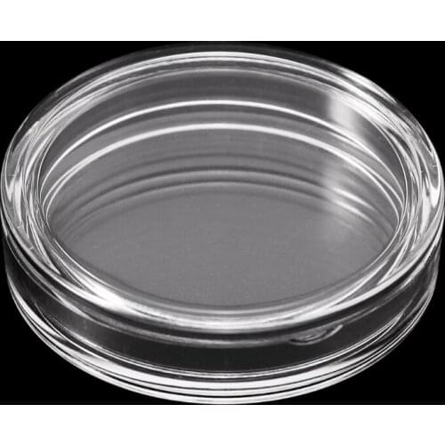 38.6mm Clear Round Acrylic Coin Capsule Storage Box Holder Case For Silver 2 oz
