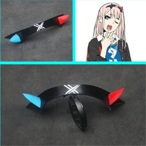 Drop Shipping Zero Two DARLING In The FRANXX Two Cosplay PVC Prop Headwear Horn Headband Hairband 2 Colors