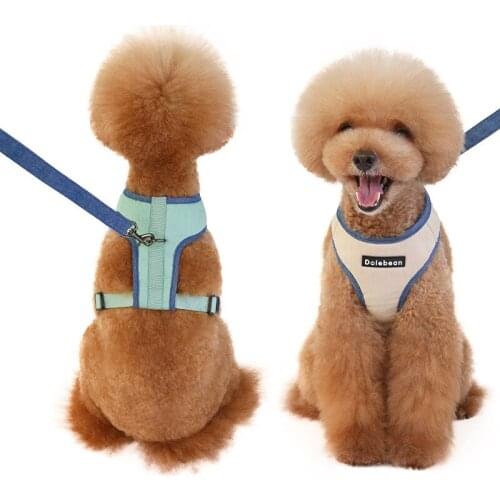 Pet Dog Harness Vest Leash Adjustable Breathable Puppy Cat Harnesses Outdoor Walking Lead Leashes Durable Rope for Dogs Supplies