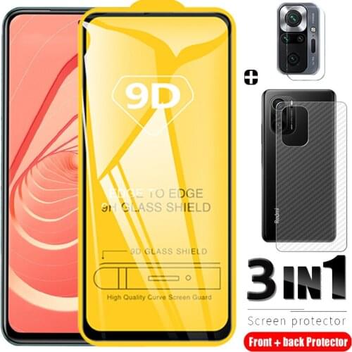 For redmi note10 pro max Tempered Glass for xiaomi redmi note10 note-10-pro screen protector+back protect film radmi note 10 pro