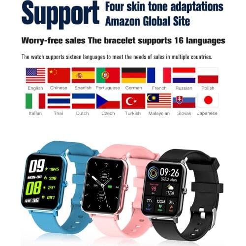 Smart Sports Bracelet, Body Temperature / PR Pulse Rate / SpO2 Blood Oxygen Sensor Saturation / Blood Pressure Monitoring