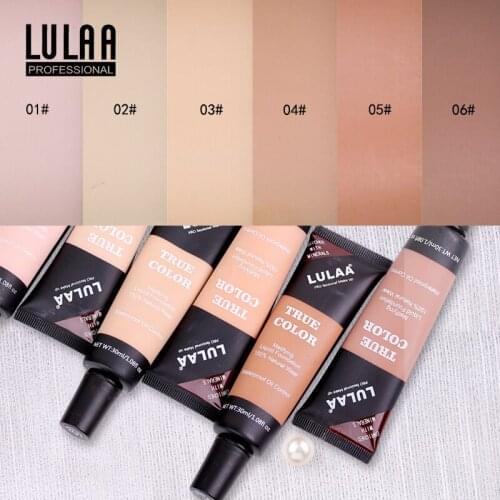 Waterproof Oil-control Long Lasting Face Contour Foundation 6 Color Natural Whitening Base Liquid Foundation for White Dark Skin
