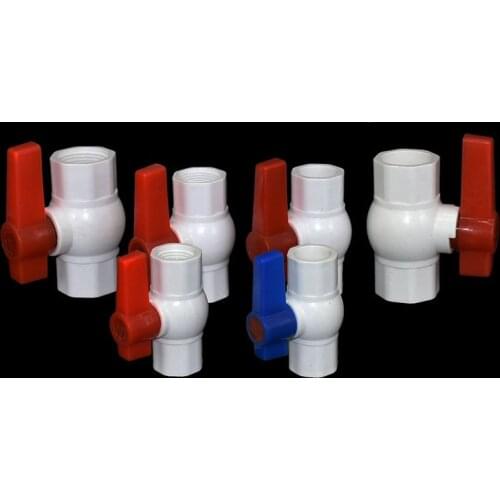 1/2" 3/4" 2" 1" pvc ball valve DN15 DN20 DN25 pvc water valve Garden tap Hot melt pipe tube connectors 10pcs