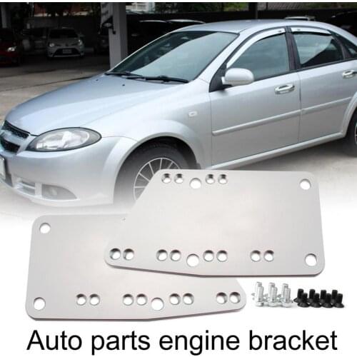 Silver Color 2Pcs Exquisite Standard LS Motor Mount Aluminium Alloy LS Engine Mounts Professional