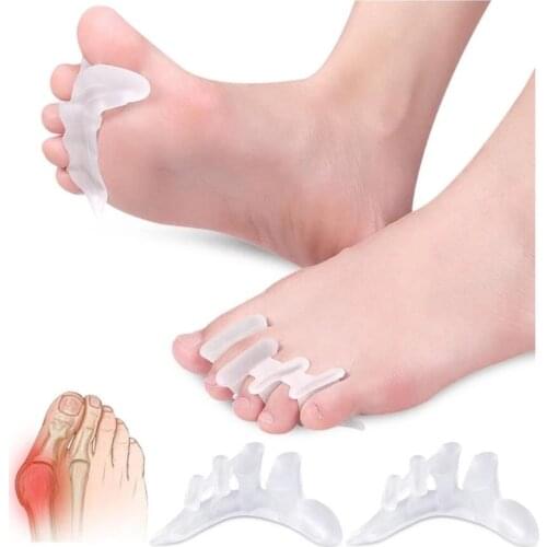 20pcs/10pairs Toe Protector Separators Bunion Corrector Pain Relief Cushion Straightener Silicone Hallux Valgus Foot Care Tools