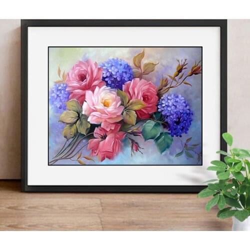 Diamond Painting Flower Home Decorative Rhinestone Full Mosaic Diy Diamond Embroidery Crystal Home Decor