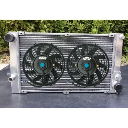 Aluminum Radiator & Fans For 1985-1991 Porsche 944 2.5L Turbo 2.7L S2 3.0L NA 968 3.0 Base 92-95 Manual M44/51 M44/52 I4 951
