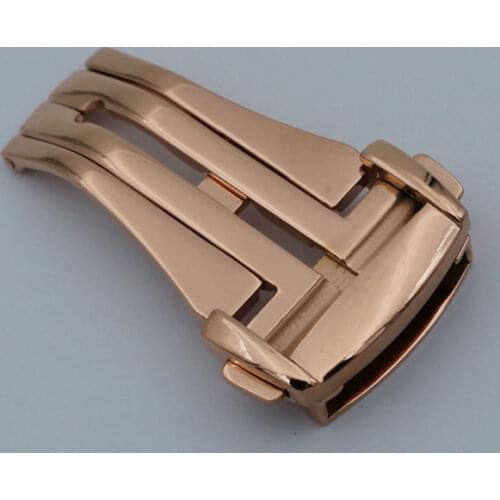 MAIKES High Quality 316L Stainless Steel Deployment Clasp 16mm 18mm 20mm Watch Band Leather Strap Folding Buckle For OMEGA