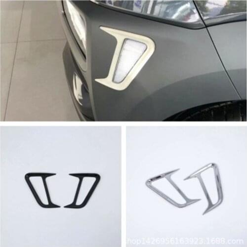 For Hyundai Encino 2018 Car Head Front Side Light Frame Trim Cover ABS Car Styling Moldings Decoration