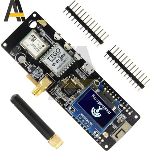 For TTGO Meshtastic T-Beam V1.1 ESP32 433/868Mhz WiFi ESP32 GPS NEO-6M SMA Bluetooth-compatible 18650 Battery Holder With OLED