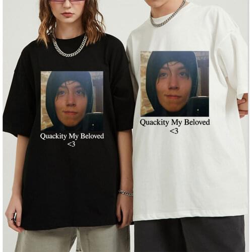 Quackity Beloved Merch Mens Oversized T Shirt Merch Men Clothes Graphic T Shirts Streetwear Harajuku T-shirts Print Shirt Tops