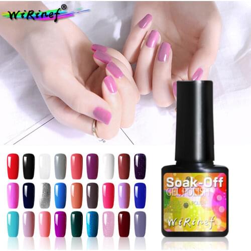 WiRinef Primer Top Coat UV Nail Gel Polish Long Lasting Soak Off Hybrid Color Gel Nail Nude Colorsful Uv Led Lacquer Gel