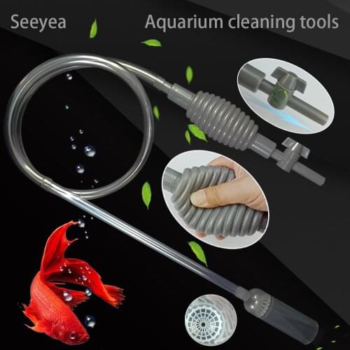 Aquarium Cleaning Tool Siphon Suction Exchanger Cleaning Control Outlet Vacuum Cleaner Oil Suction Hose Pump Cleaning Fish Tank