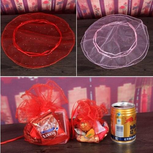 Round Organza Bags 40cm,Drawable Wedding Gift Bags & Pouches,100pcs/lot,Wholesal Price