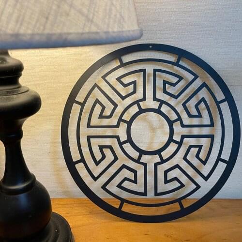 Nordic Style Iron Art Hollow-out Shape Wall Hanging Decoration Creative Metal Round Wall Shelf Decor For Living Room Bedroom